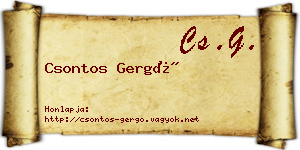 Csontos Gergő névjegykártya